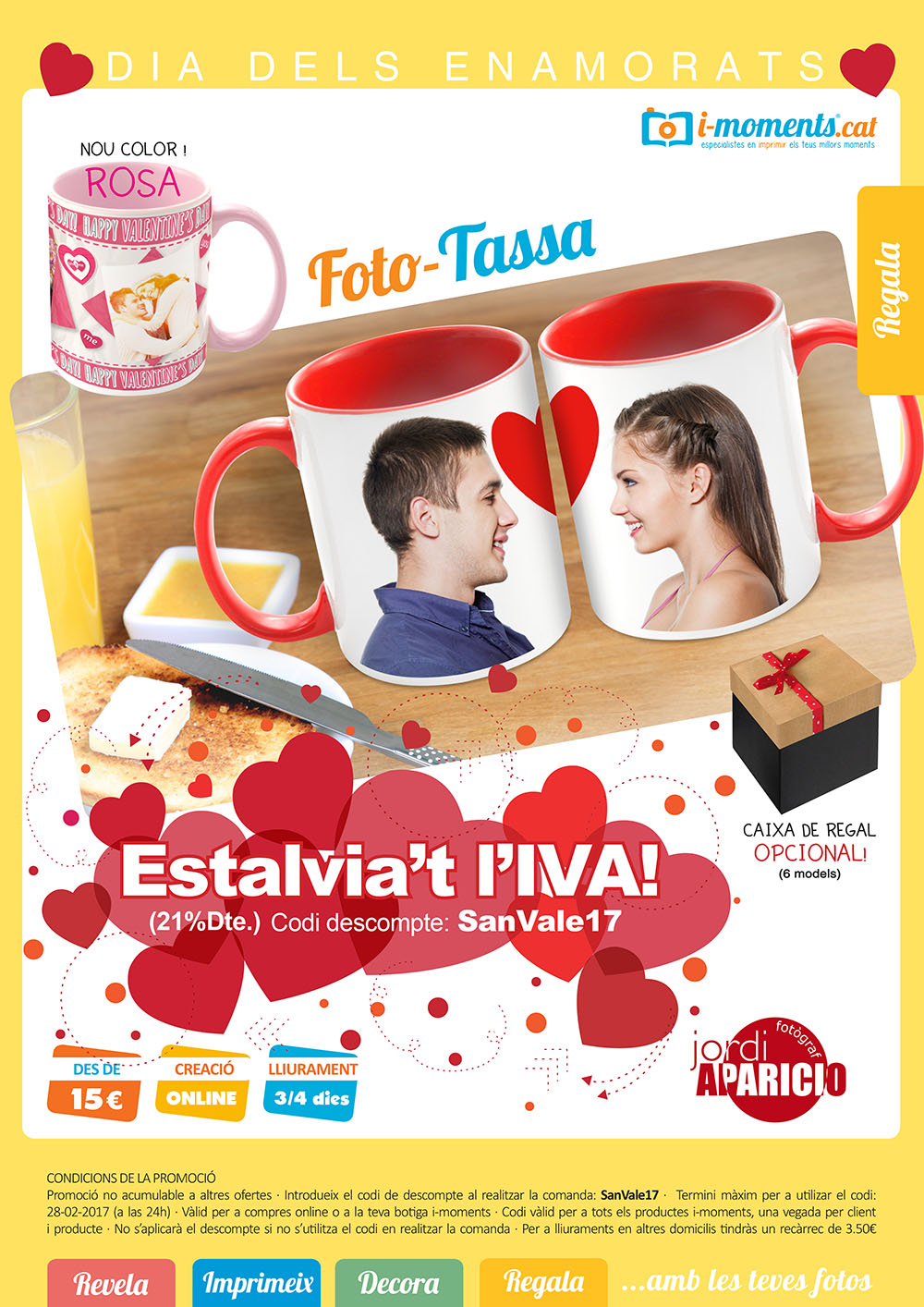 Regala Tasses per Sant Valentí amb i-moments