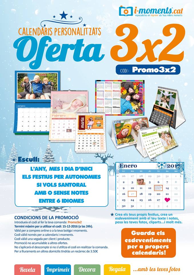 Oferta 3x2 calendaris i-moments